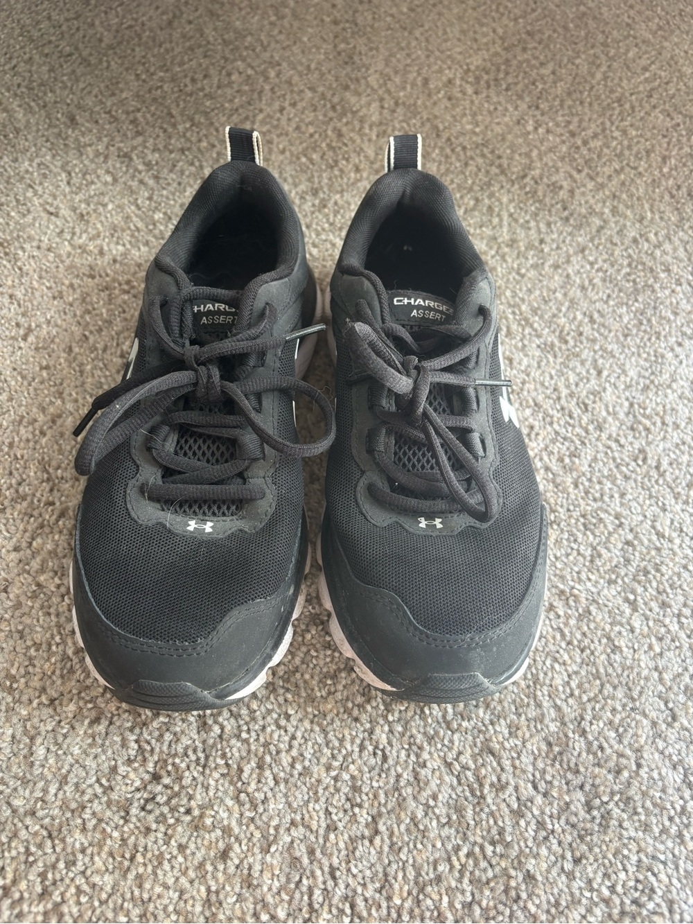 Under Armour Black Athletic Sneakers with White Accents